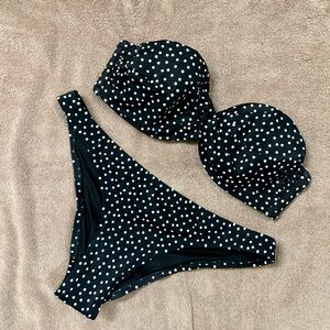Victoria's Secret Black and White Polka Dot Bikini